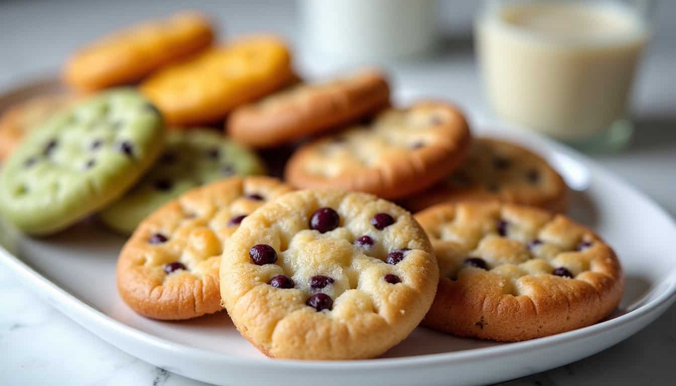 Plaisir sucré avec cookies faits maison aux fruits rouges et pépites de chocolat, parfaits pour une douceur gourmande.