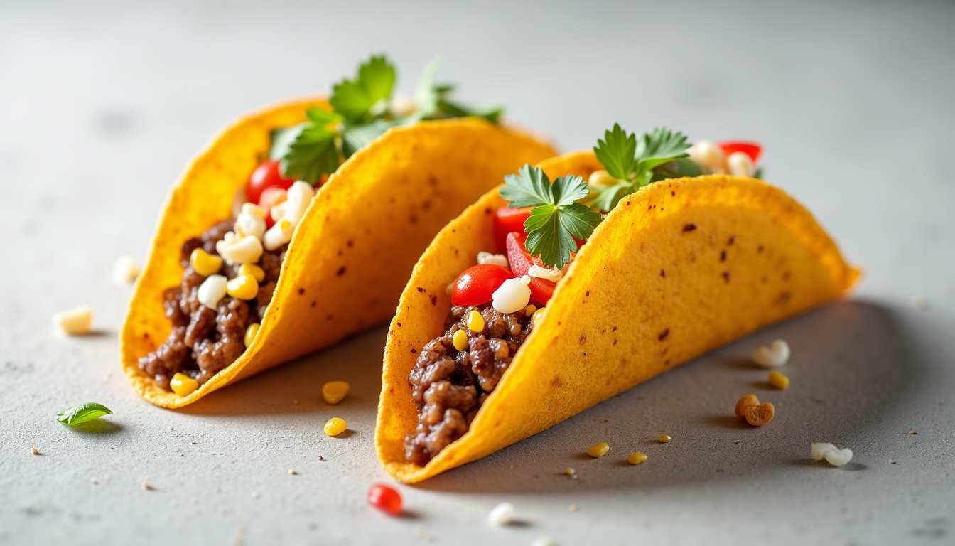 Comparaison visuelle entre un tacos mexicain plié en triangle et un french tacos plié en rectangle