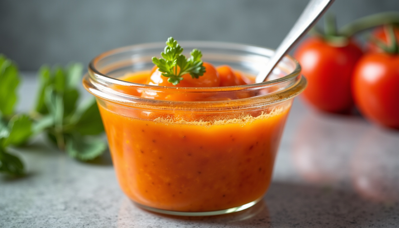 Conservation de la sauce fromagère dans un bocal en verre au réfrigérateur