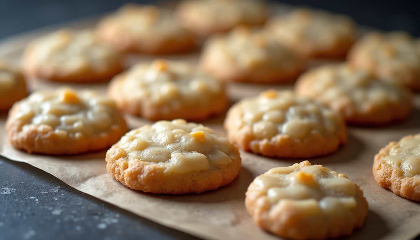 Cookies chèvre et mozzarella appétissants, parfaits pour apéritifs et collations gustatives.