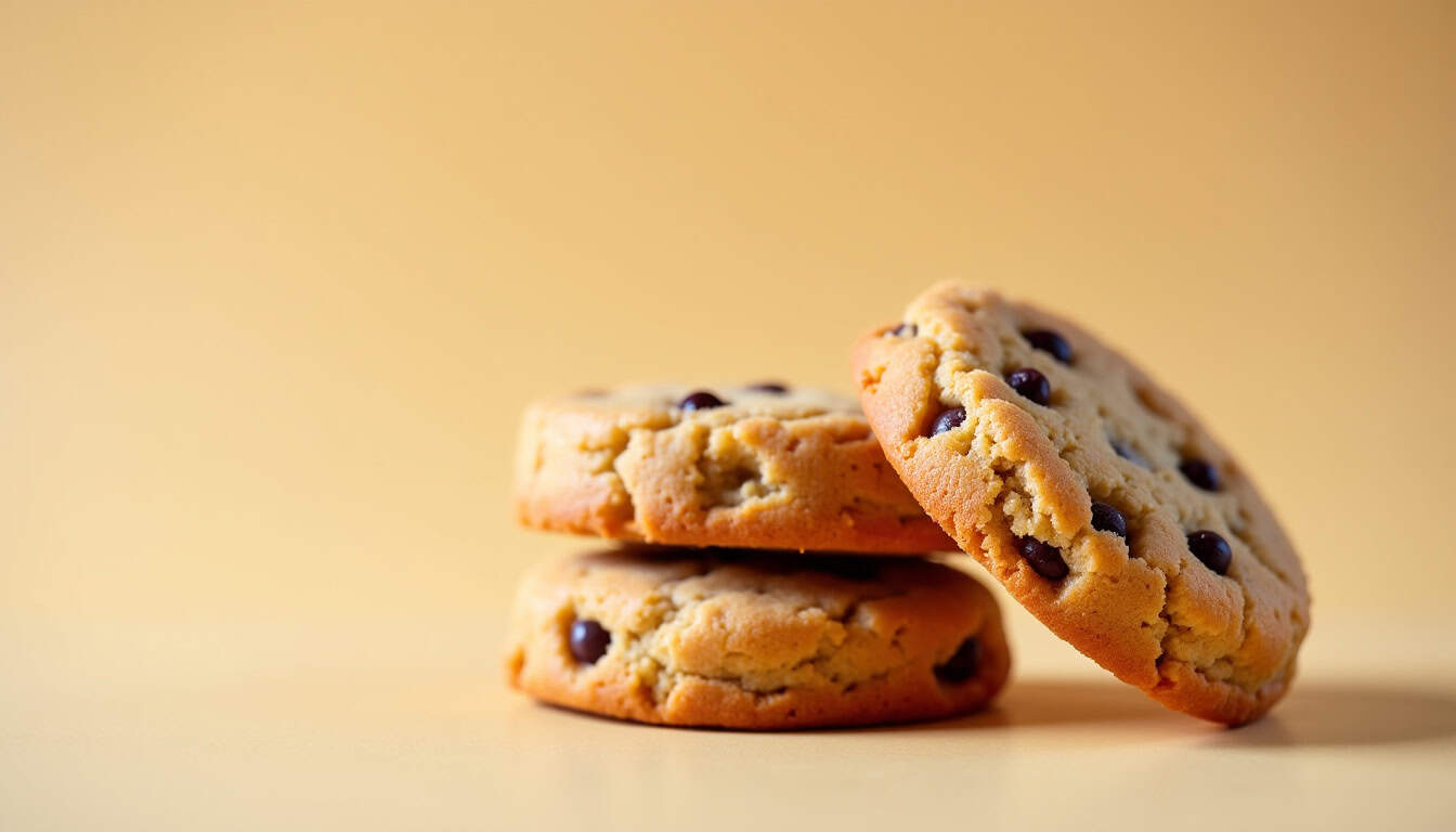 Cookies aux pépites de chocolat appétissants et faits maison.