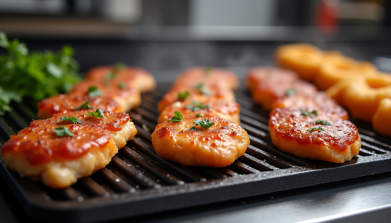 Différents types de plaques de grill à paninis professionnels: lisse, rainurée et mixte