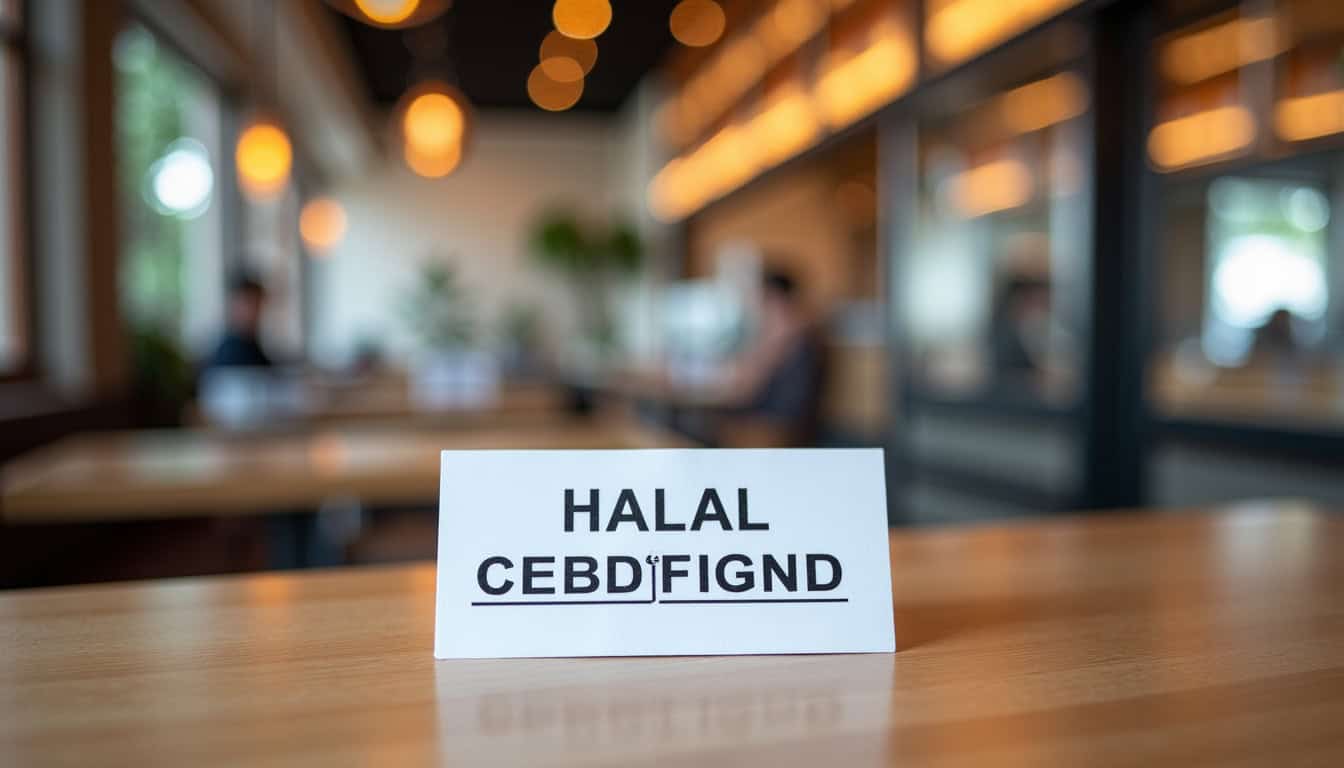 Vitrine de restaurants à Paris affichant une certification halal visible