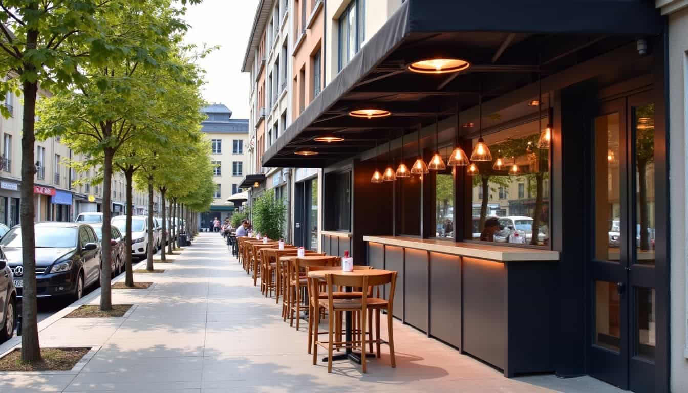 Vue extérieure du restaurant Hollyfood à Canteleu