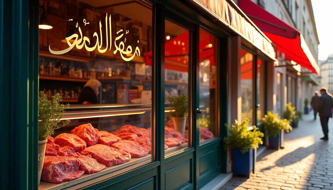 Boucherie spécialisée dans les produits halal située dans le 13e arrondissement de Paris