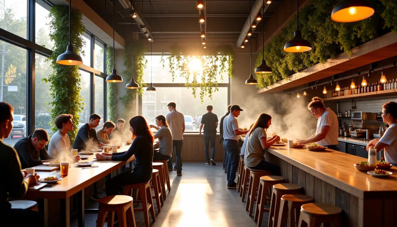 Intérieur du restaurant Ch Food montrant l