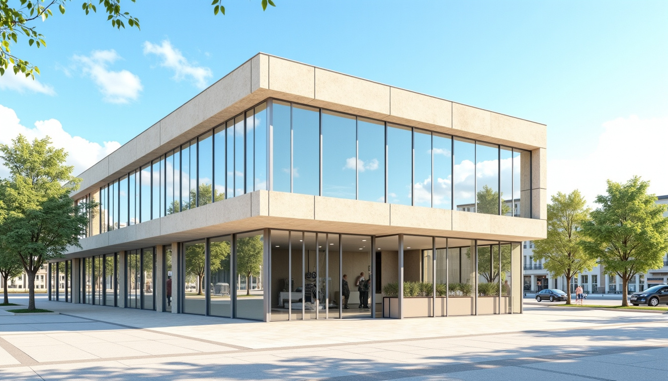 Bâtiment du siège social de Rivka Traiteur à Montreuil, rue du Petit Bois, vue en journée