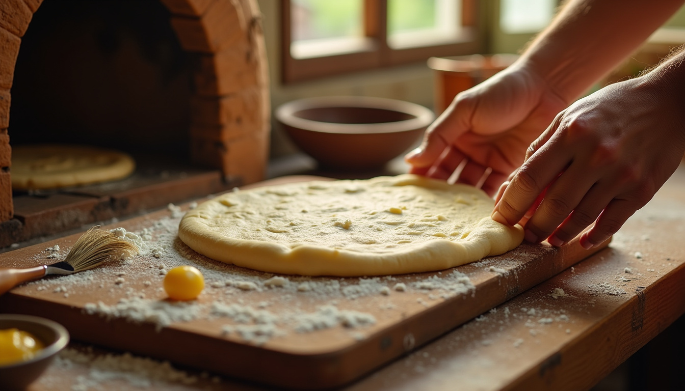 Étapes de préparation du naan: pétrissage de la pâte, étalage et cuisson