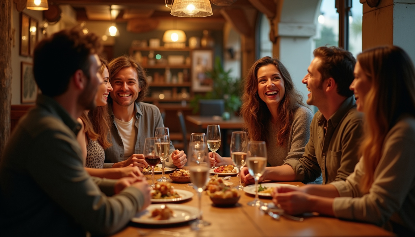 Groupe d’amis en dégustation lors du Cocotte Food Tour dans une brasserie