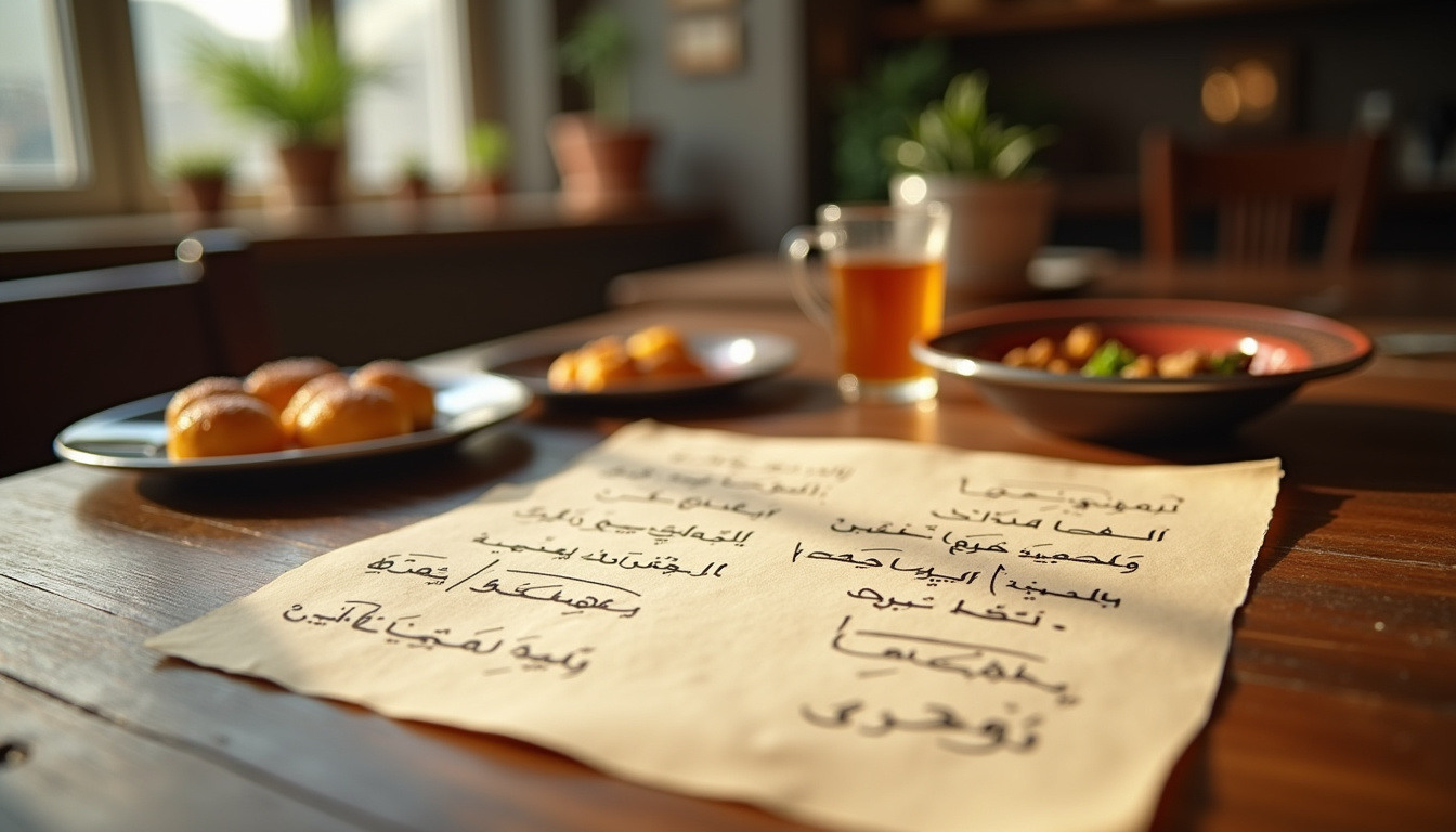 Menu papier d
