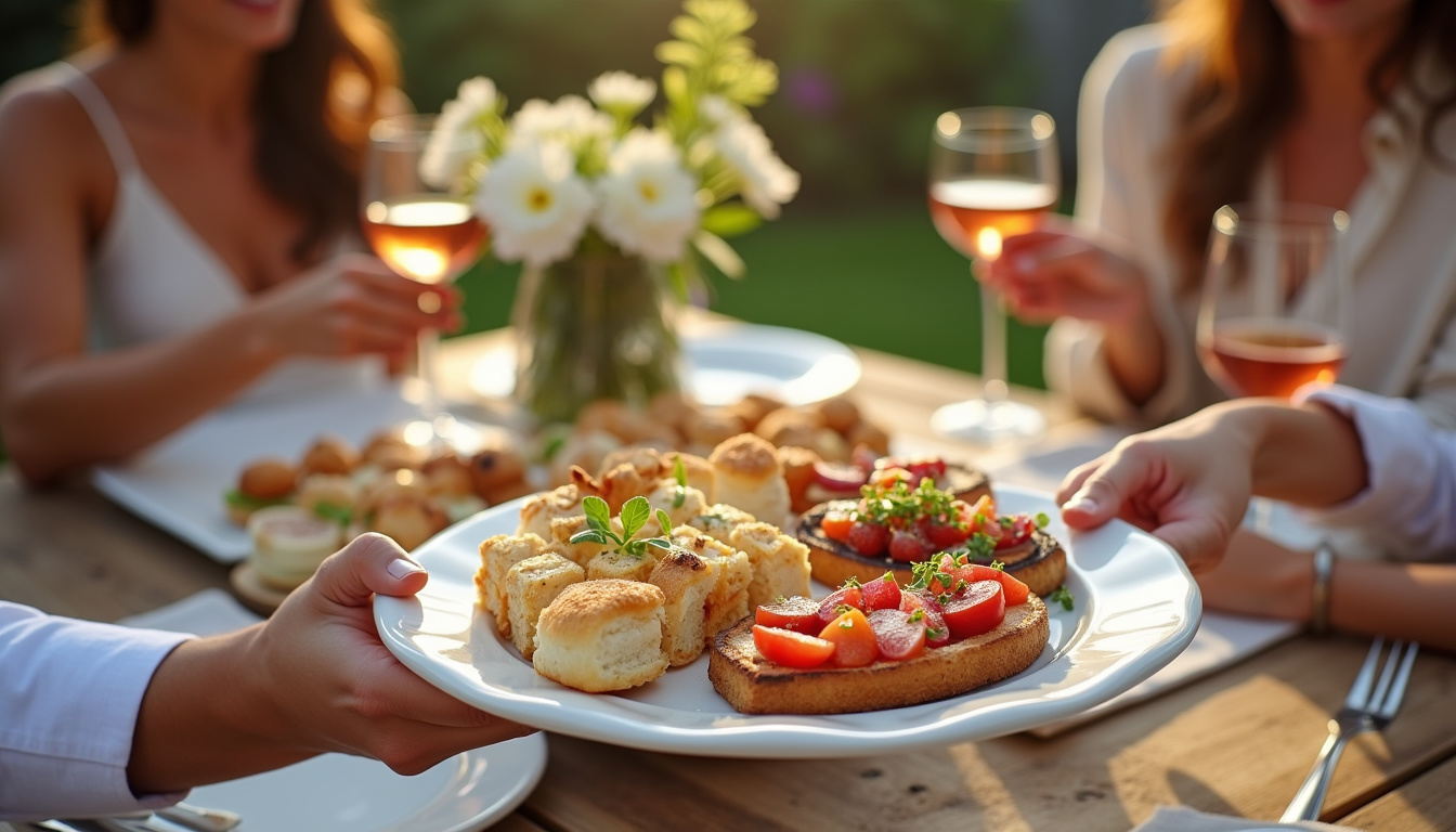 Pagnotes Flunch Traiteur présentées lors d’un apéritif entre amis