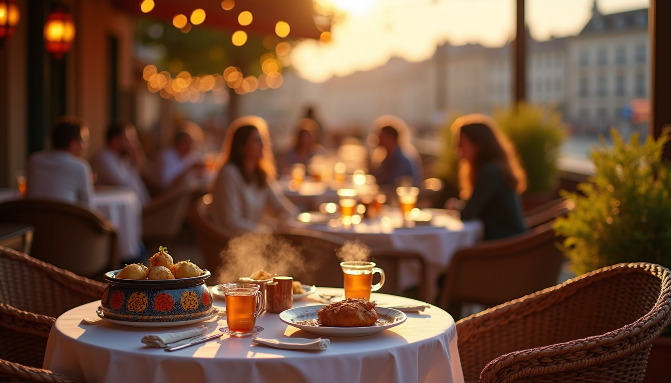 Terrasse animée d