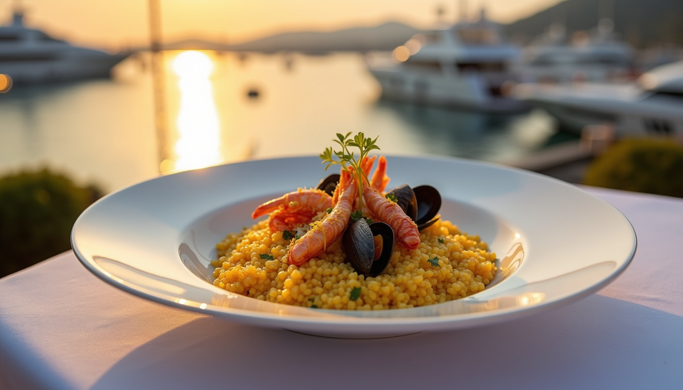 Présentation des plats signature de Pesca à Nice, mettant en valeur la fraîcheur des produits marins