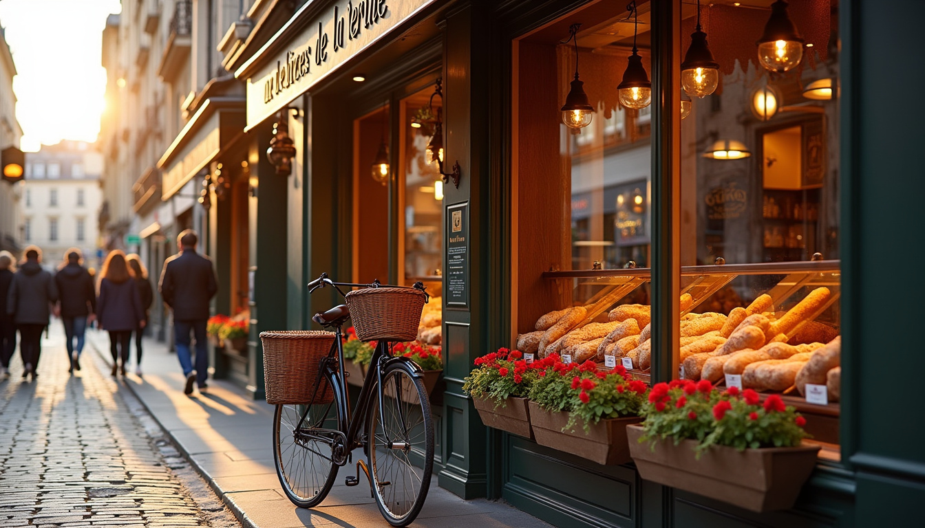 Vue extérieure de la boulangerie Aux Délices de la Reine à Boulogne-Billancourt